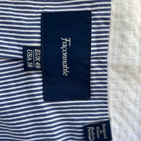 Faconnable white designer double-breasted jacket/blazer size 16 - Picture 4 of 4